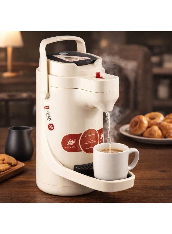 ريفان ترمس ضغط ريفان 1.5 لتر – حافظ حرارة وبرودة مع دوران 360° ☕❄️ - Image 1